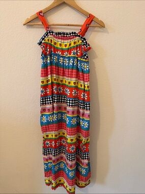 NWOT FÁBULA by FARM RIO GIRLS Striped Smocked Summer Dress Size 10 Multicolor